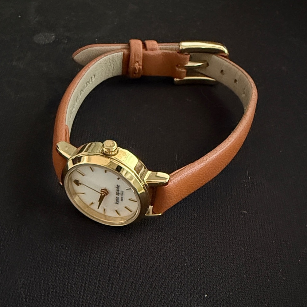 Kate Spade Gold and Tan Leather Watch